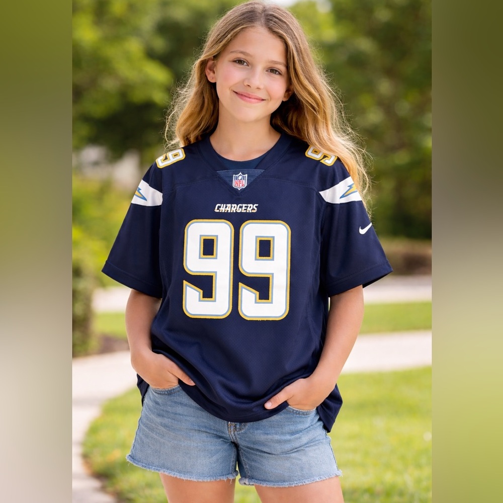 Nike On Field Chargers Joey Bosa #99 Youth Jersey M 10/12 Blue NFL